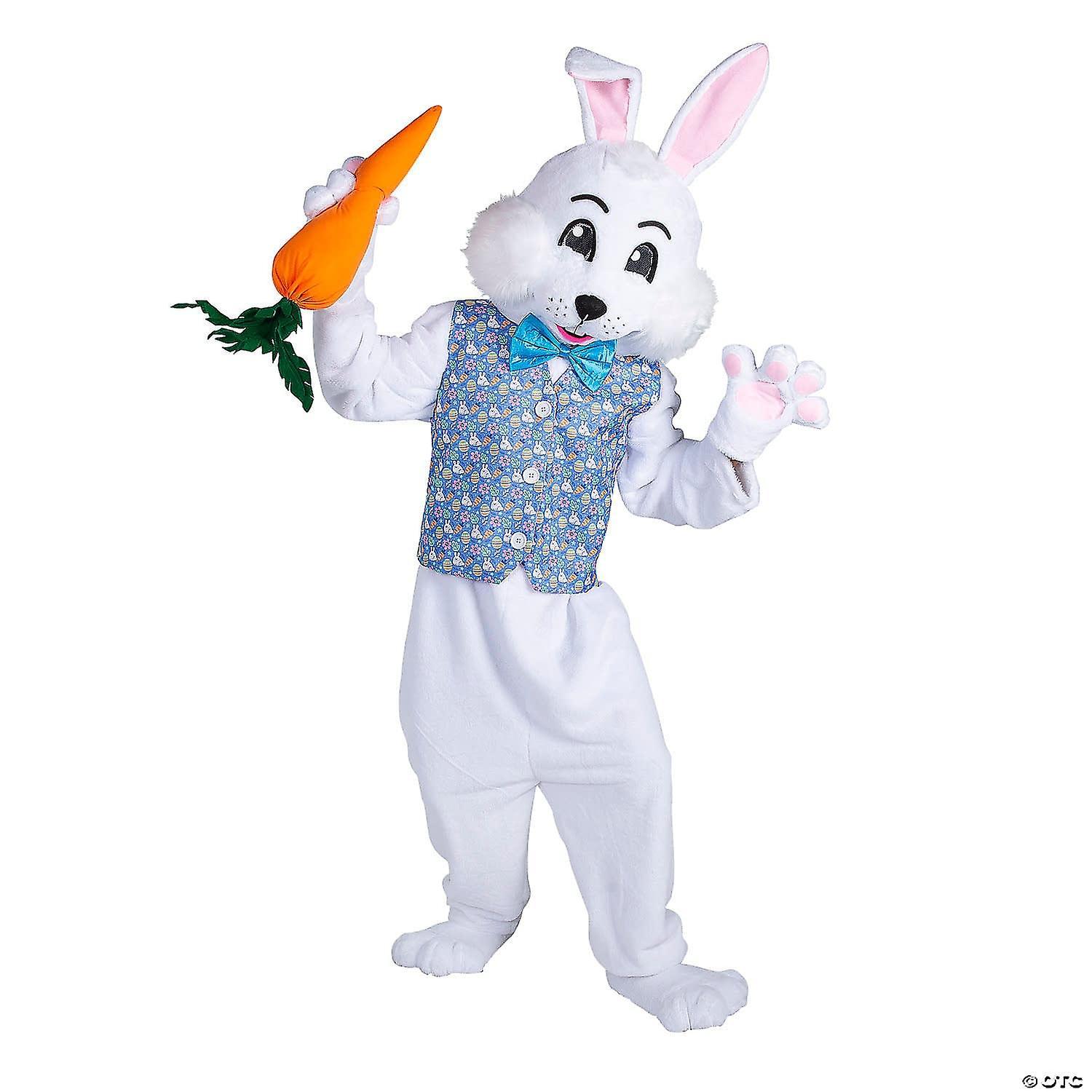 Lacey Wigs Easter Bunny Costume with Reversible Vest and Bowtie white