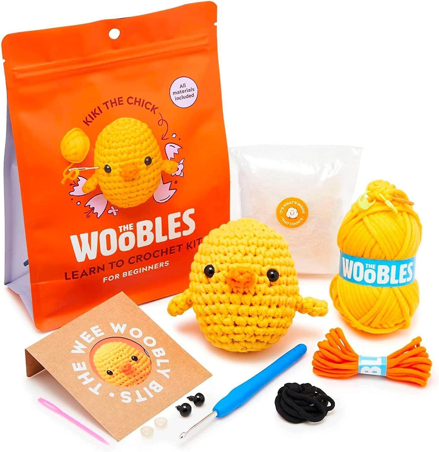 DWSM Crochet Kit for Beginners DIY Crochet Stuffed Animal Kit Beginner Crochet Kit chick