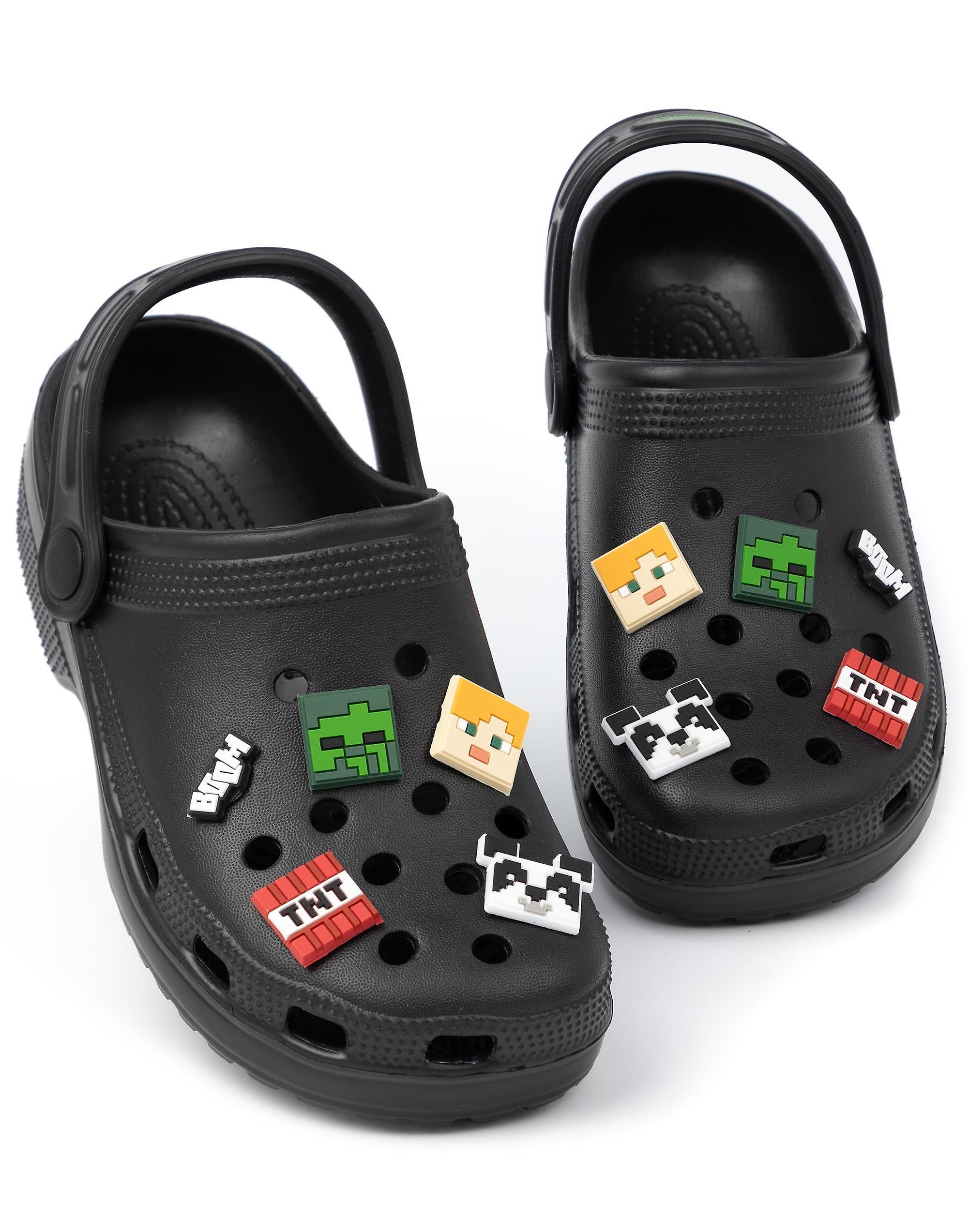 Vanilla Underground Minecraft Unisex Kids Clogs Black Character Face 1 UK Child