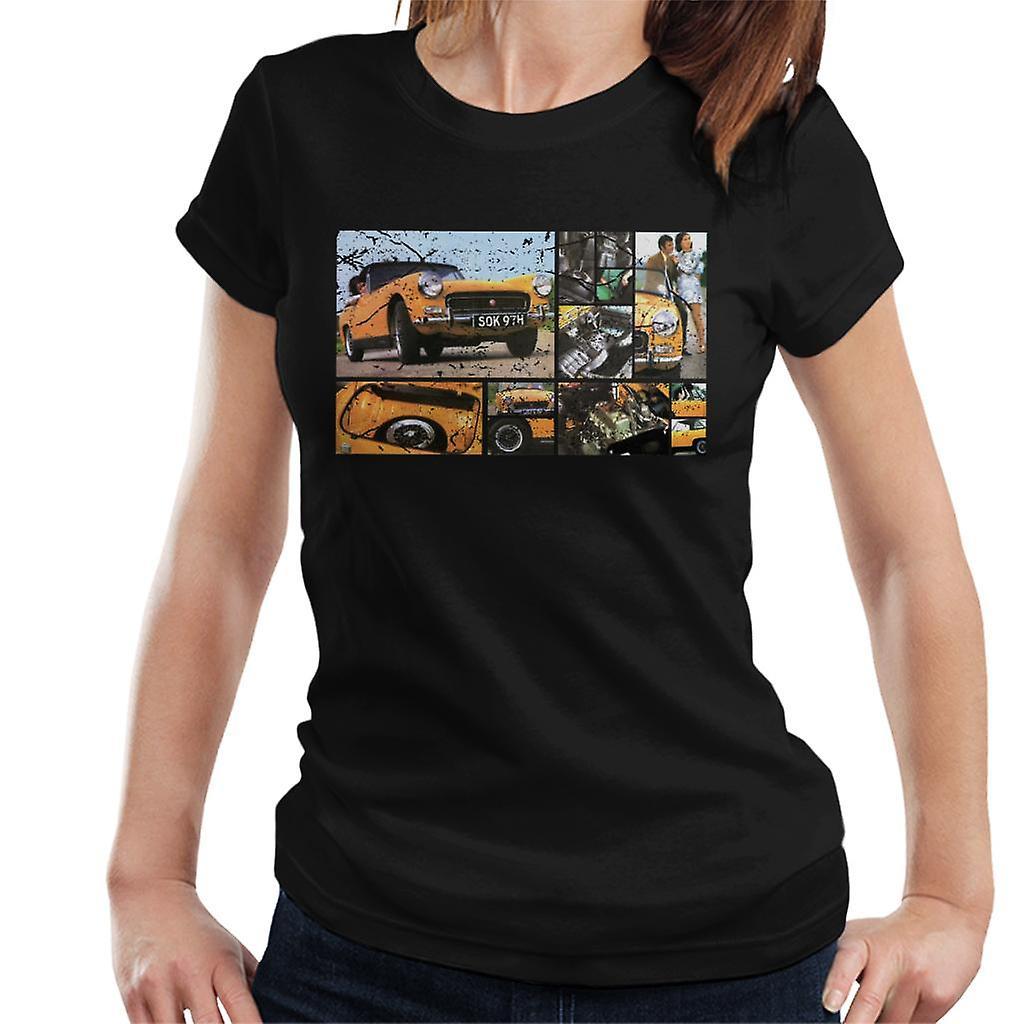 Austin Healey Sprite Mark IV Montage British Motor Heritage Women's T-Shirt Black Medium