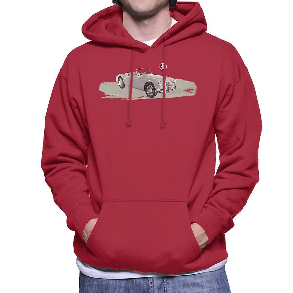 MG The Completely New MGA British Motor Heritage Men's Hooded Sweatshirt Cherry Red XX-Large