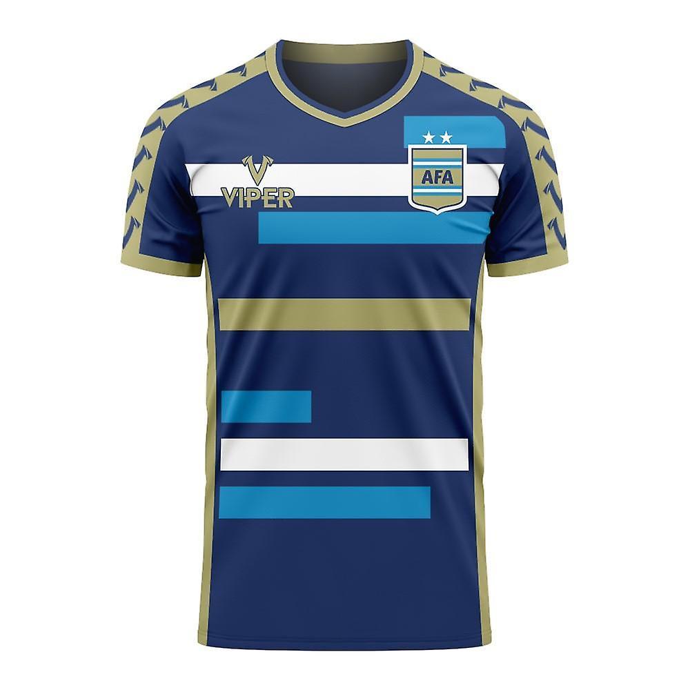 Viper Sportswear Argentina 2024-2025 Away Concept Football Kit (Viper) - Little Boys Navy LB 6-7yrs (116-122cm)