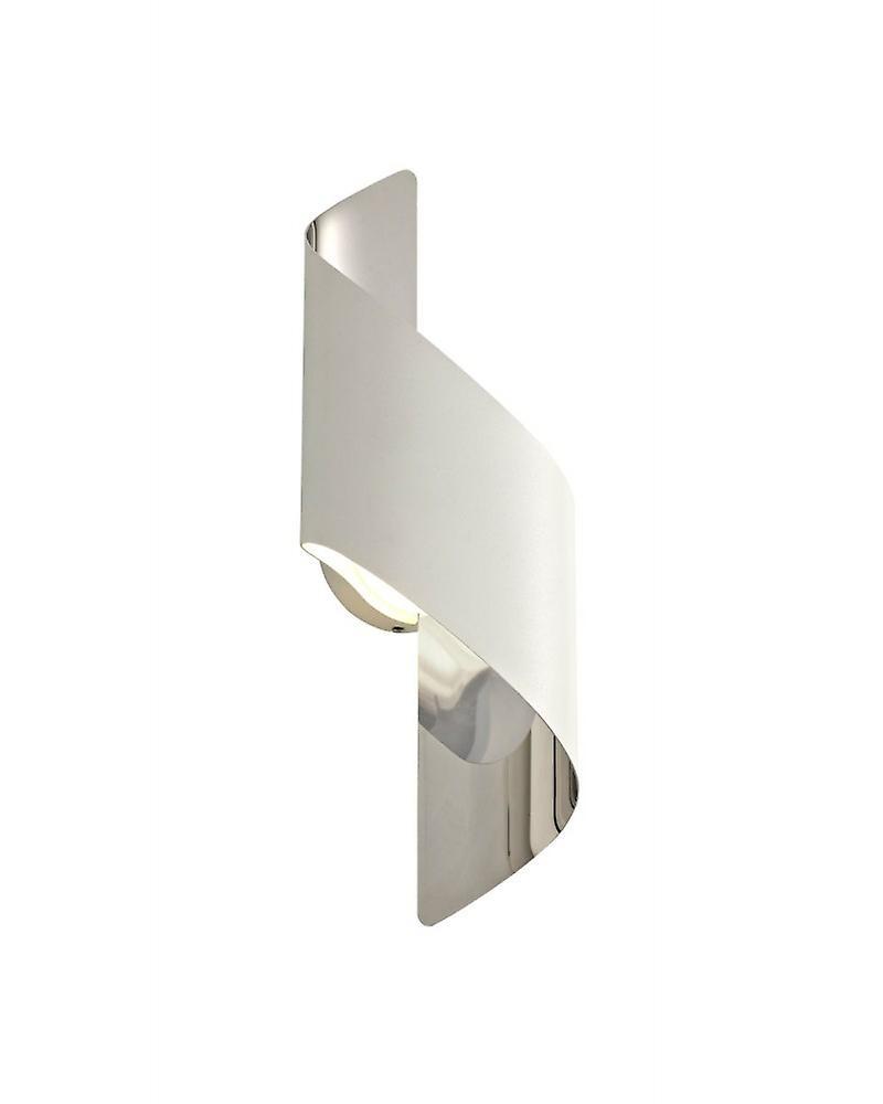 Volani Gracie Wall Lamp Small, 8w Led, 3000k, 640lm, White/polished Chrome, 3yrs Warranty