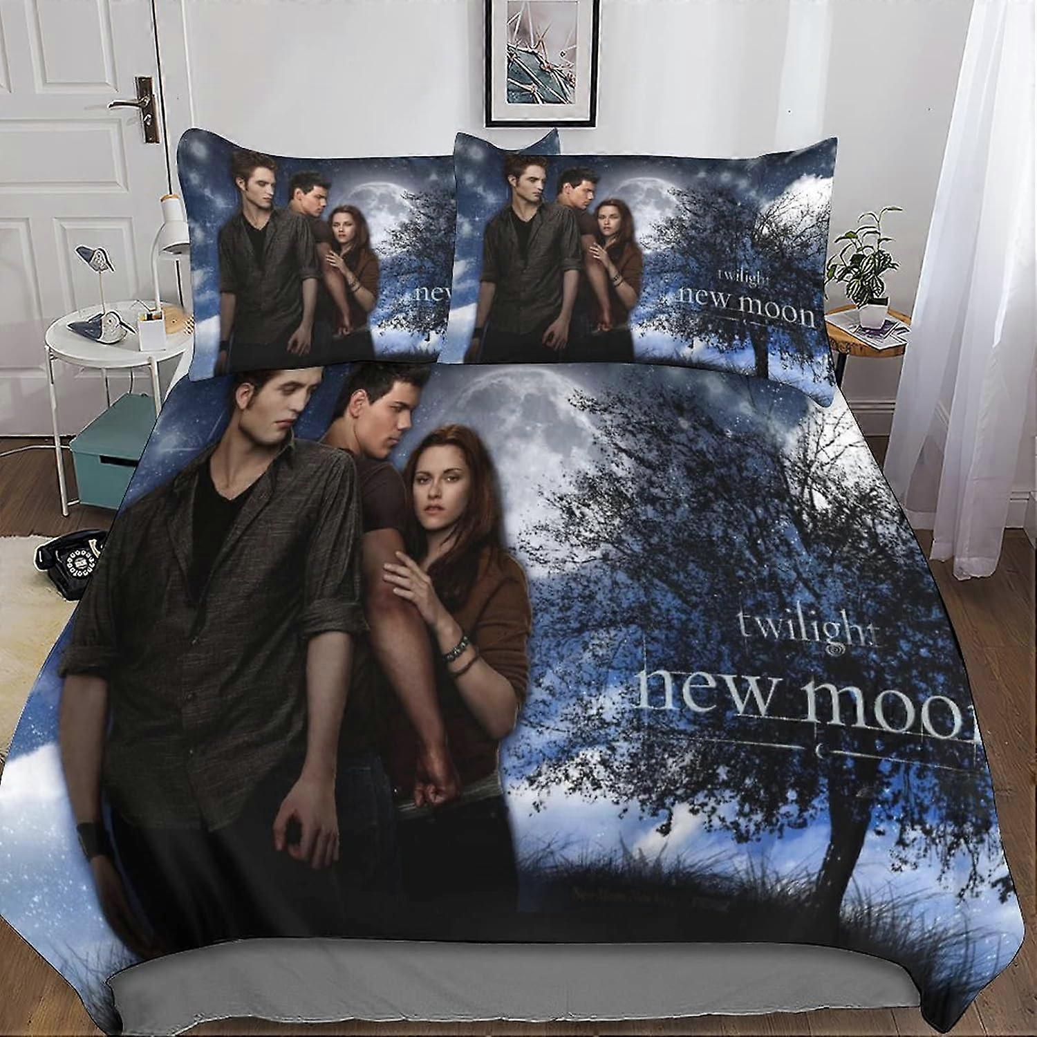 Kerota The Twilight Saga Bedding Set with 3D Duvet Cover Microfiber Duvet Cover and Pillowcases with Zipper Closure 3 Pcs for Single or Double Bed ...