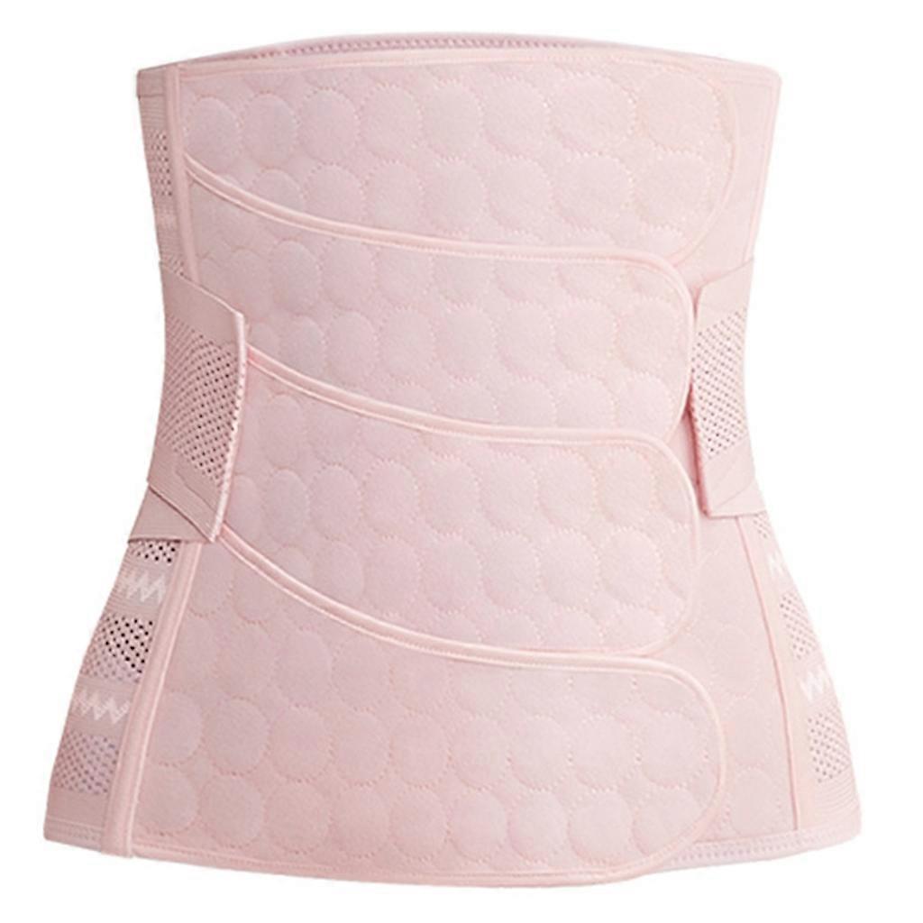 unbrand Postpartum Belly Band Abdominal Binder Belly Wrap C section Recovery Belt Pink M