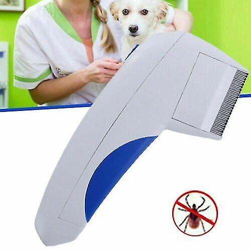 Elsavct Pets Lice Remover Electric Flea Zapper Comb Safe Dog Cat Pets Kills Fleas