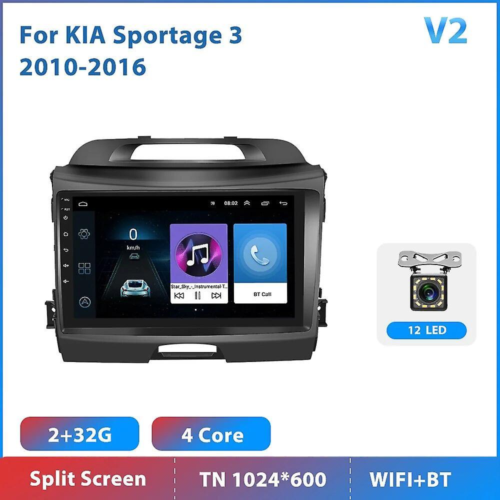 Eccpp Autoradio 2 Din Android Radio Carplay For Kia Sportage 2010-2016 Ai Voice 4g Gps Car Multimedia Video Player Stereo 2din 2 32G 4Core CAM