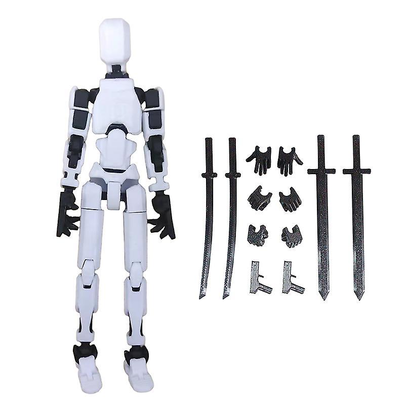 Unbrand Multi-jointed Movable Robot 3d Printed Mannequin Toyslucky 13 Dummy Action White