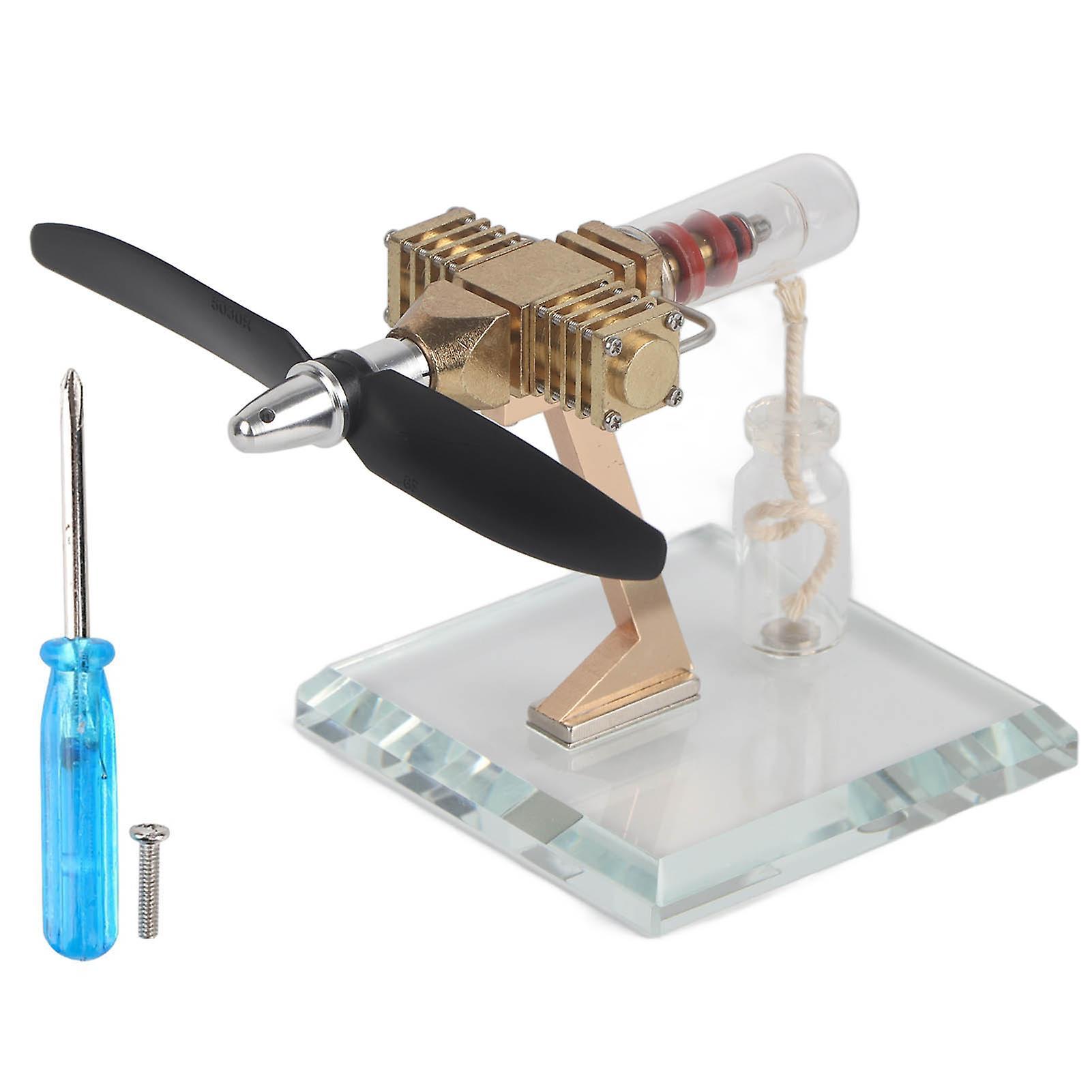 Stirling Engine Toy Stirling Engine Aircraft Propeller Toy - Hot Air Science Experiment for Physics Teaching