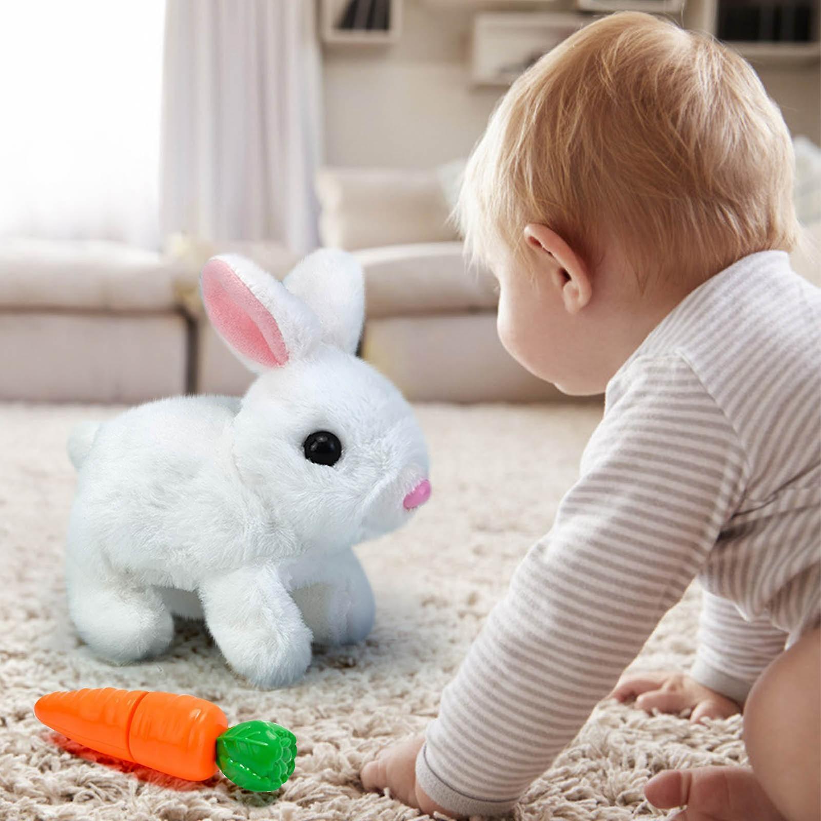 Baodan Bunny Toys Interactive Toys Bunnies Can Walk And Talk, Easter Plush Stuffed Bunny Toy Walking Rabbit Educational Toys For Kids, Hopping Ears...