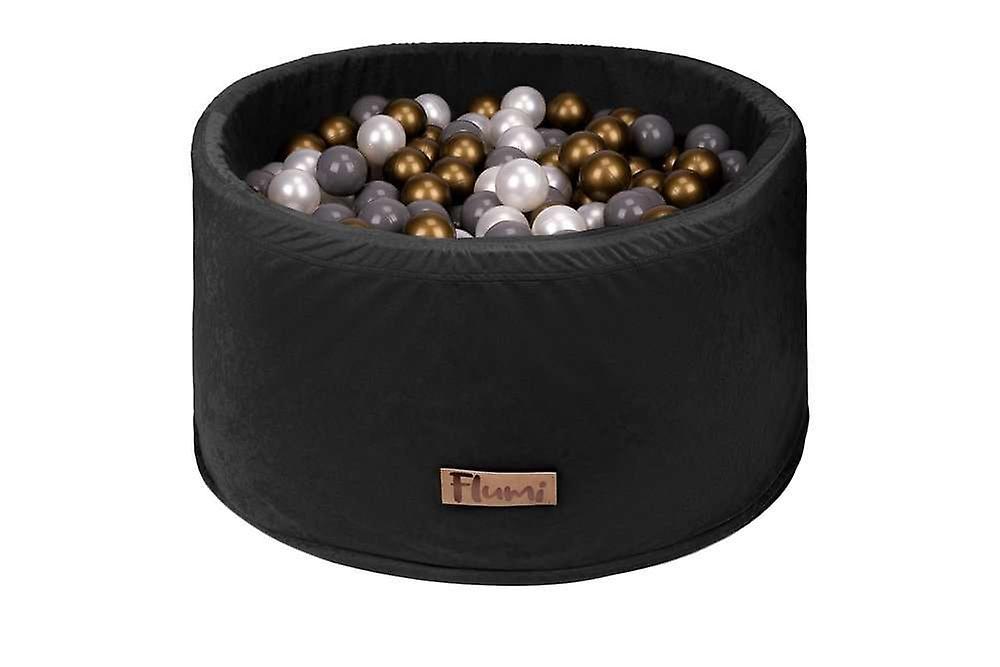 Flumi children's ball pit + 200 balls black/gold/grey