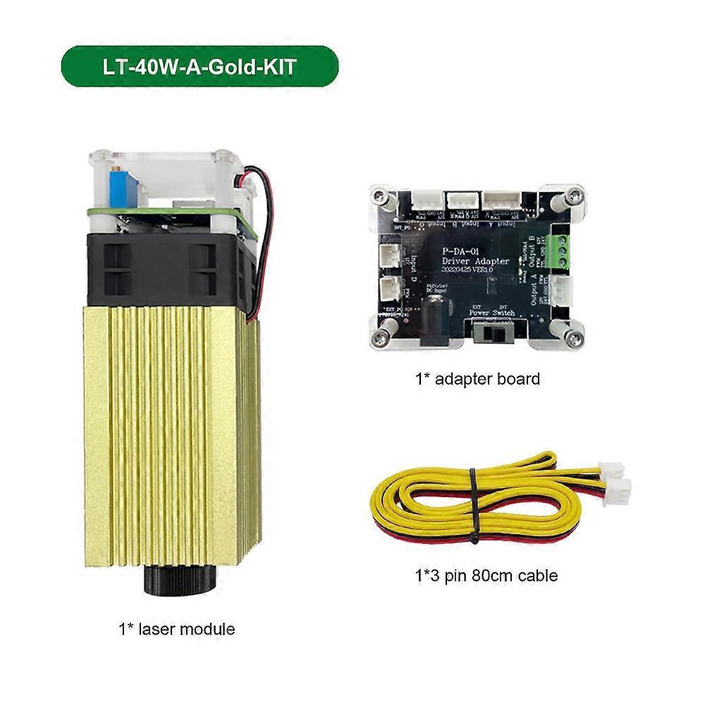 Redkid 80W Laser Module with Air Assist 20W 40W Laser Head 450nm Blue Light TTL Smarter Tool for Laser Engraver Wood Cutting LT-40W-A-Gold-KIT