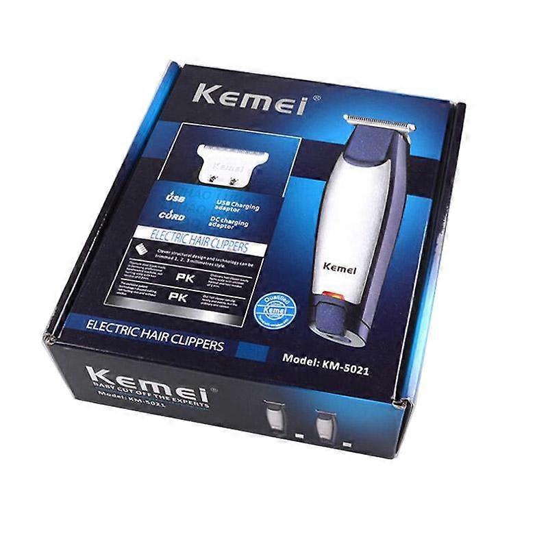 Aionyaaa KEMEI KM-5021 Professional 3 In 1 Hair Clipper Shaver Razor USB or AC Rechargeable Baldhead Hair Trimmer Barber Haircut Machine