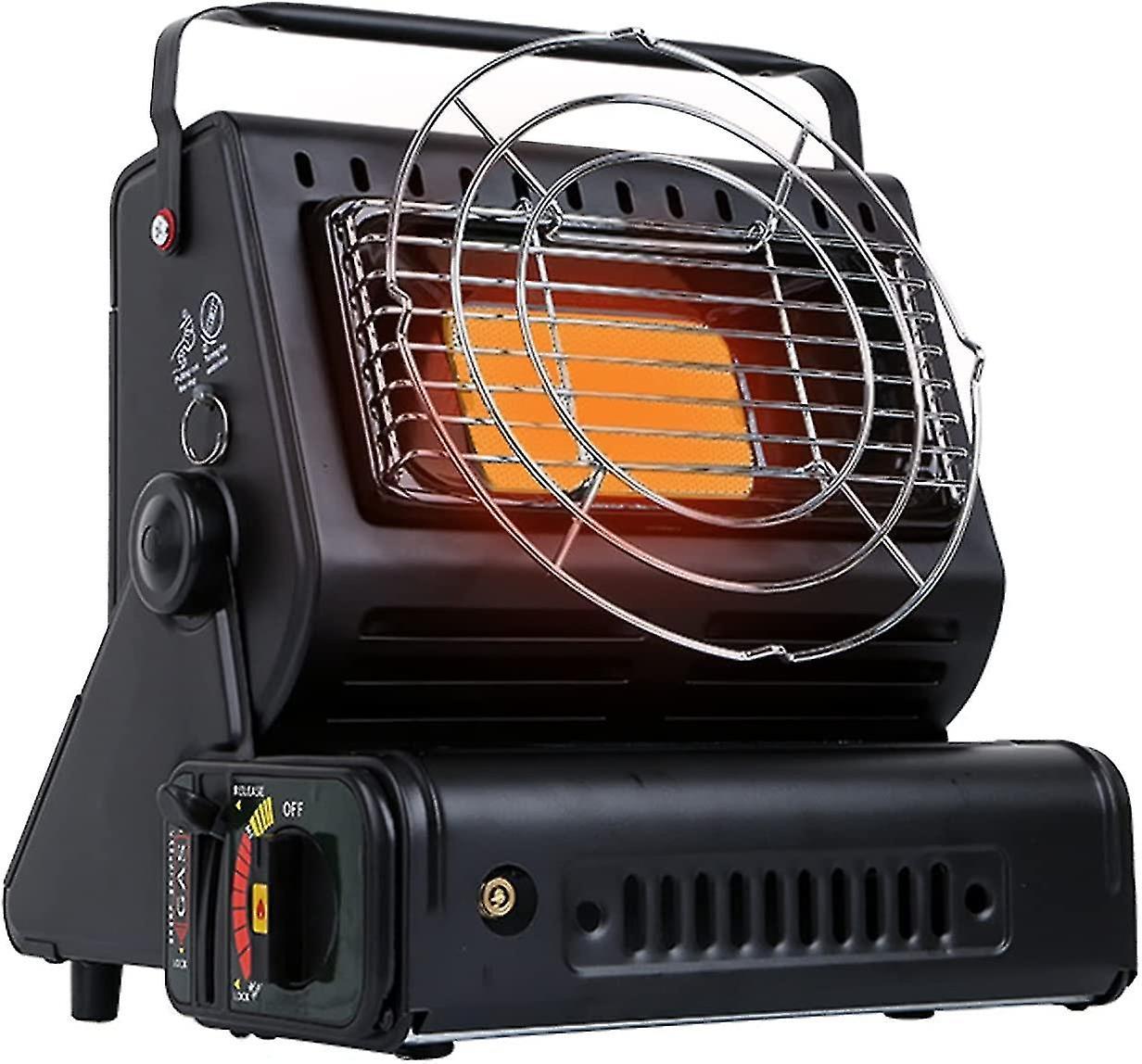 Otwoo Gas Heating Ceramic Gas Heater, 2-in-1, Portable 1.3 Kw Gas Heater, Camping Heating With Grill, Mobile Mini Butane Gas, Gas Stove For Outdoor...