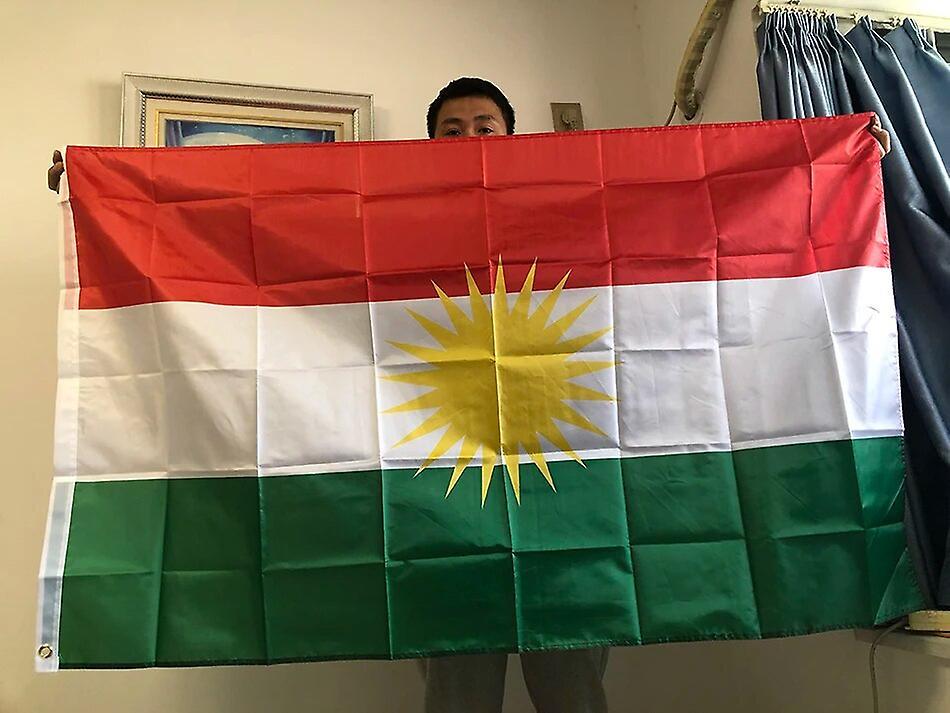 Bolongking SKY FLAG Kurdish flag 60x90cm 90*150cm Kurdistan Flag Hanging Polyester Kurdish Flag and Bannes Home Decoration flag 90 x 150cm