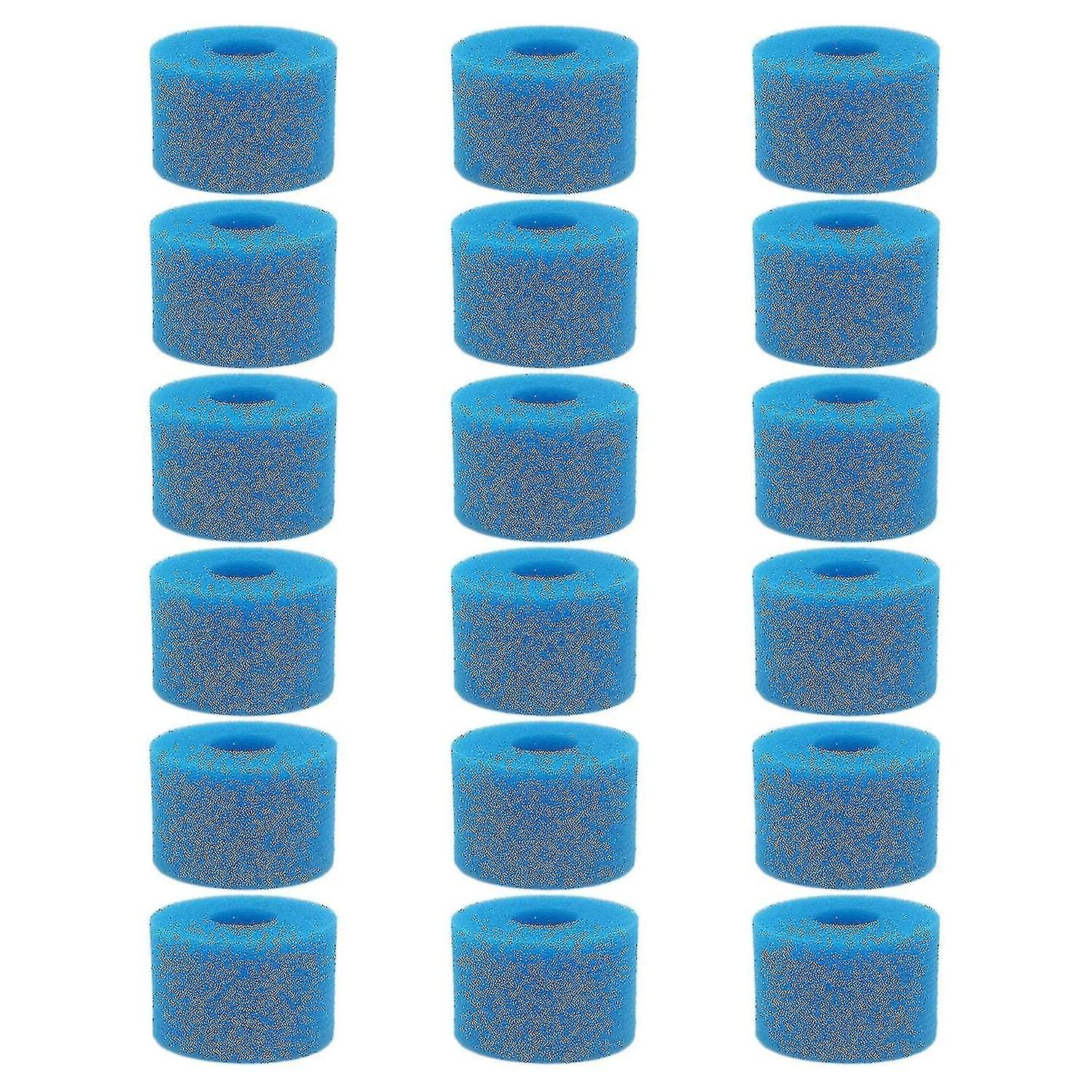 Unbrand 18pcs Compatible Pure Spa Reusable Washable Foam Hot Tub Filter S1 Type