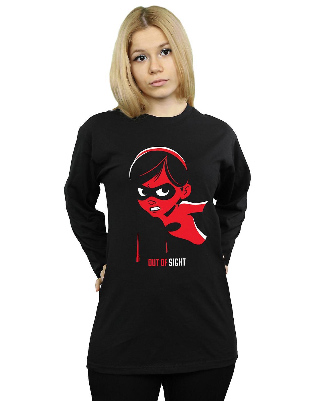 Absolute Cult Disney Women's Incredibles 2 Incredible Girl Boyfriend Fit Long Sleeved T-Shirt Black Large