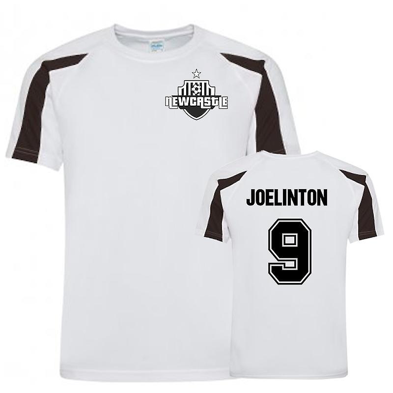 UKSoccerShop Joelinton Newcastle Sports Training Jersey (White White-Black XXL (50-52 inch)