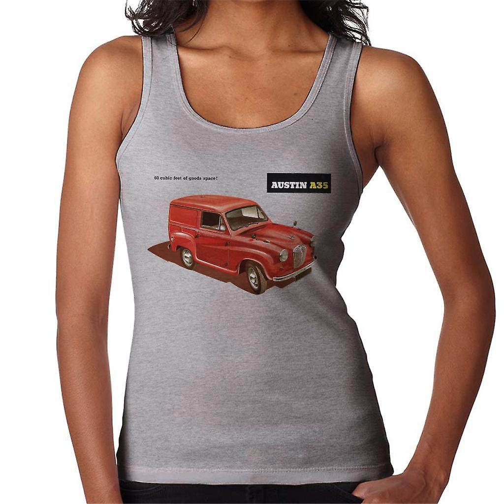 Austin A35 Goods Space British Motor Heritage Women's Vest Heather Grey X-Large