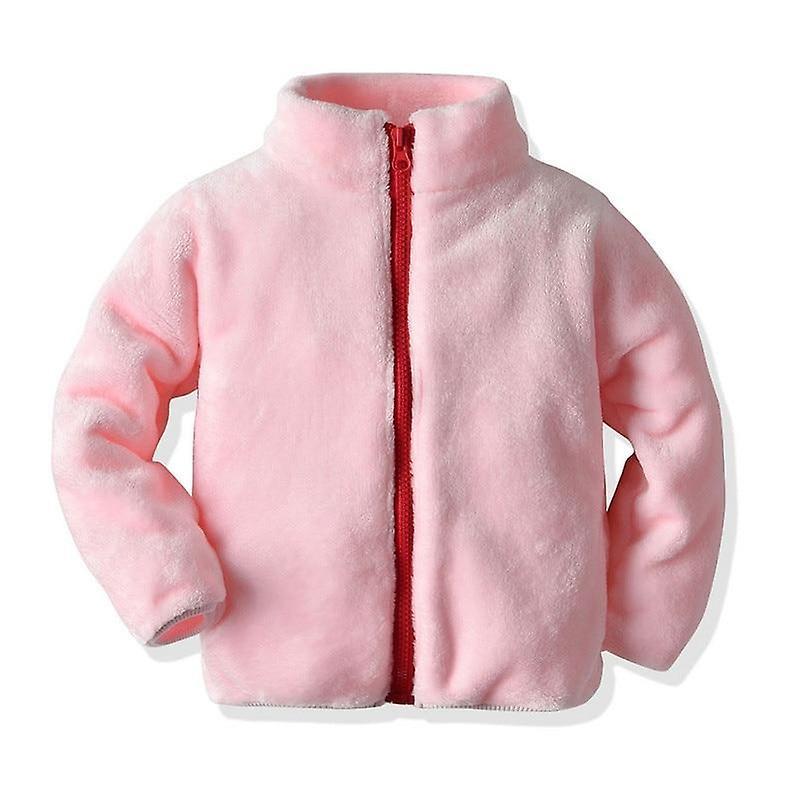 Slowmoose Autumn Winter Baby Flannel Jacket Coat Zipper Plush Casual Outerwear Snowsuit 18M / Pink