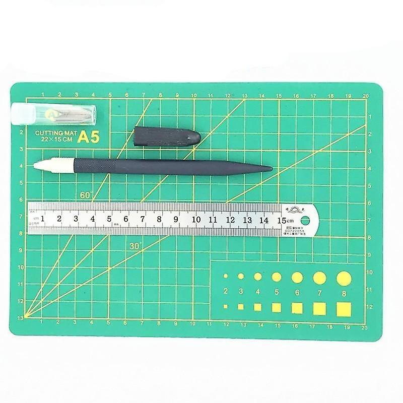 Slowmoose Hobby Model Tools Set - Pvc Cutting Mat & Pliers Polishing Grinding Machine Kit A5 5-Layer-350852