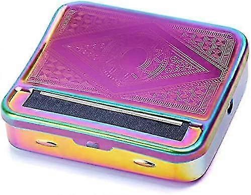 Sichuan Chuanqia Trading Automatic Cigarette Rolling Machine 70mm Manual Cigarette Tobacco Rolling Machine Portable Metal Box Storage Box (colorful)