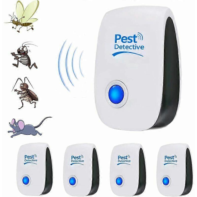 West&month Ultrasonic Repellent,Ultrasonic Repellent For Rats,Spiders, Mice,Ants,Cockroaches,Bed Bugs And Other Rodents(4 Units)