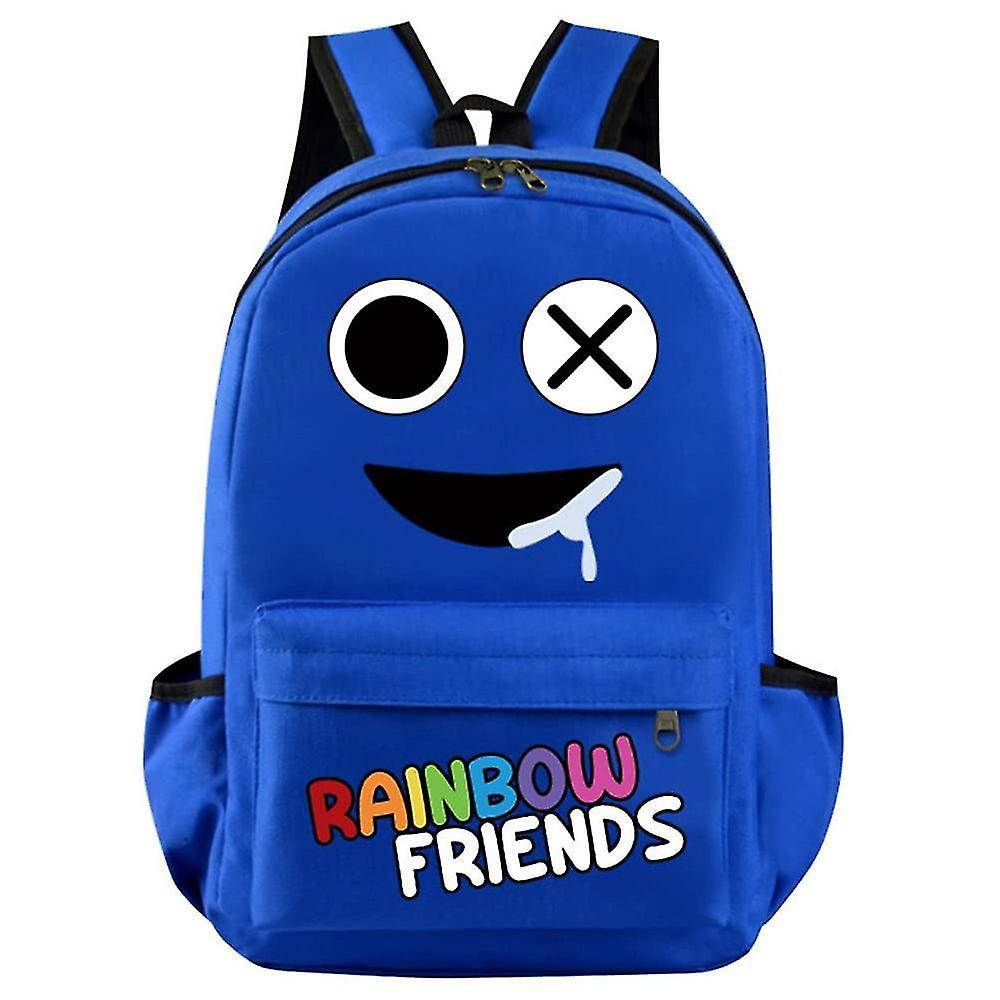 Treingi Roblox Rainbow Friends Print Backpack Large Capacity School Bag Ruckbag For Kids Boys Girls Gifts Royal Blue