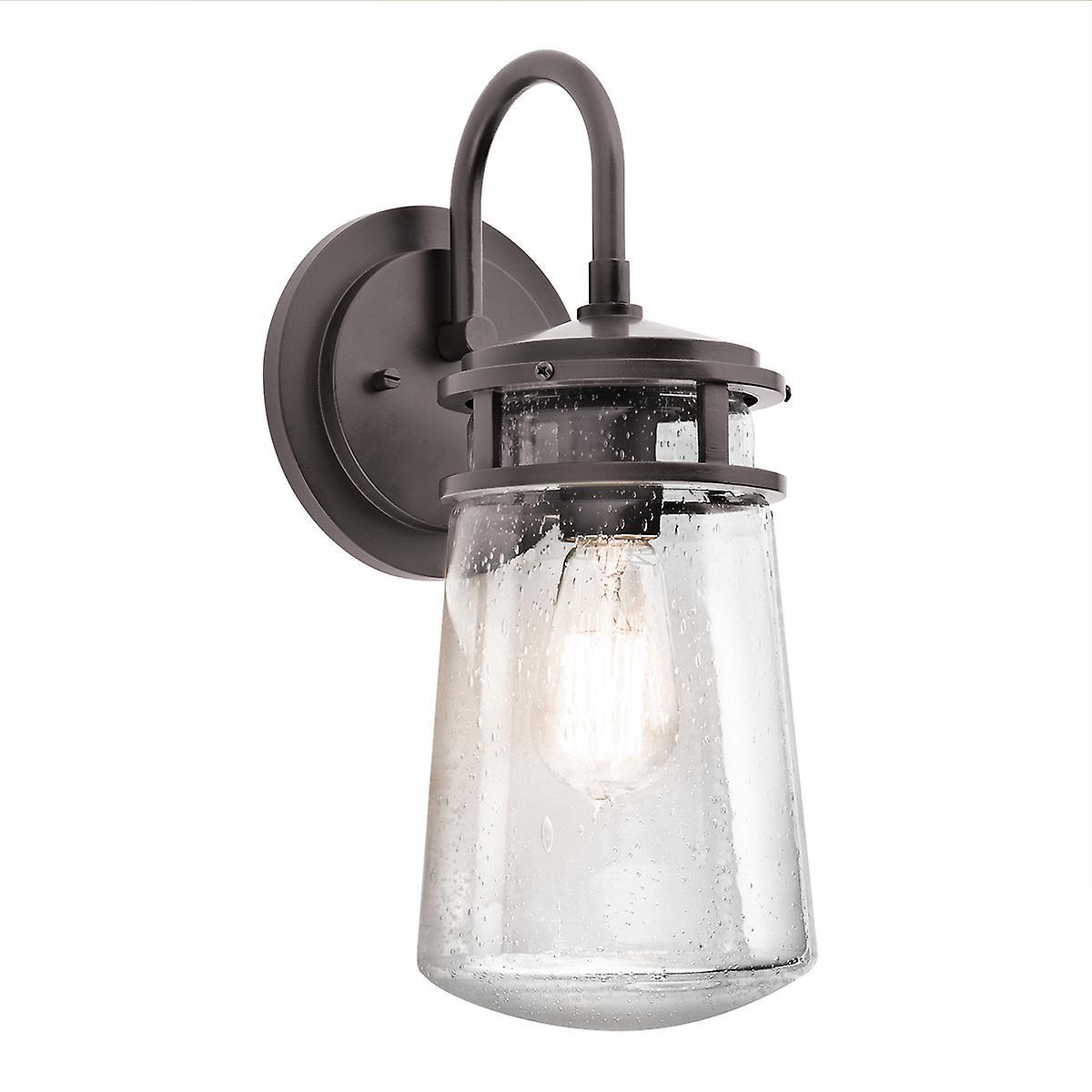 KICHLER Lyndon outdoor wall light, glass lampshade 38.1 cm