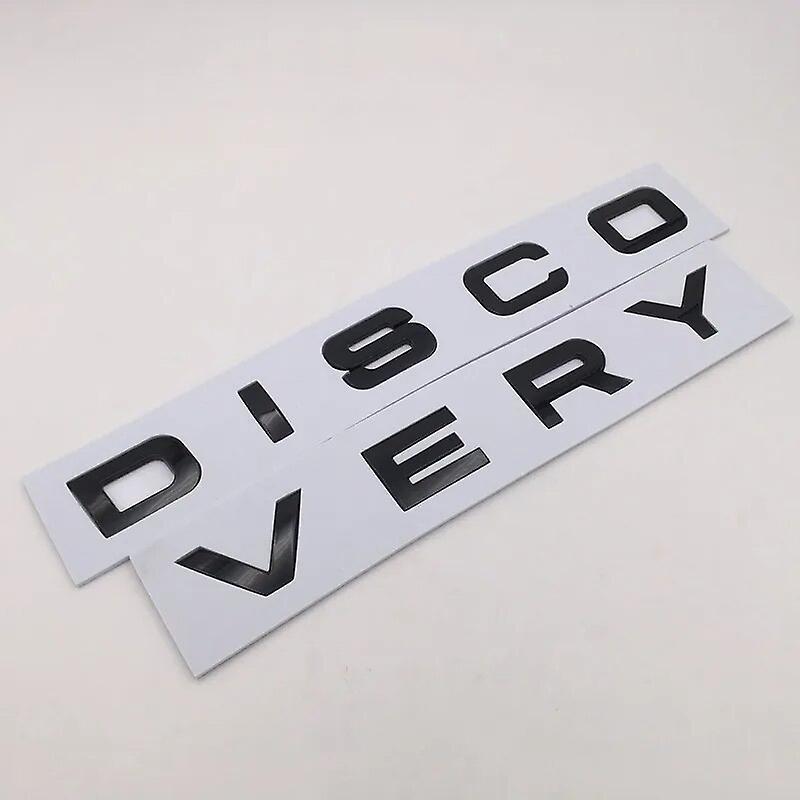 Hikig 3d ABS Black Logo Discovery Emblem Letters Car Front Hood Bonnet Badge For Land Rover Discovery Sport 4 3 5 2 TD5 Accessories Glossy Black