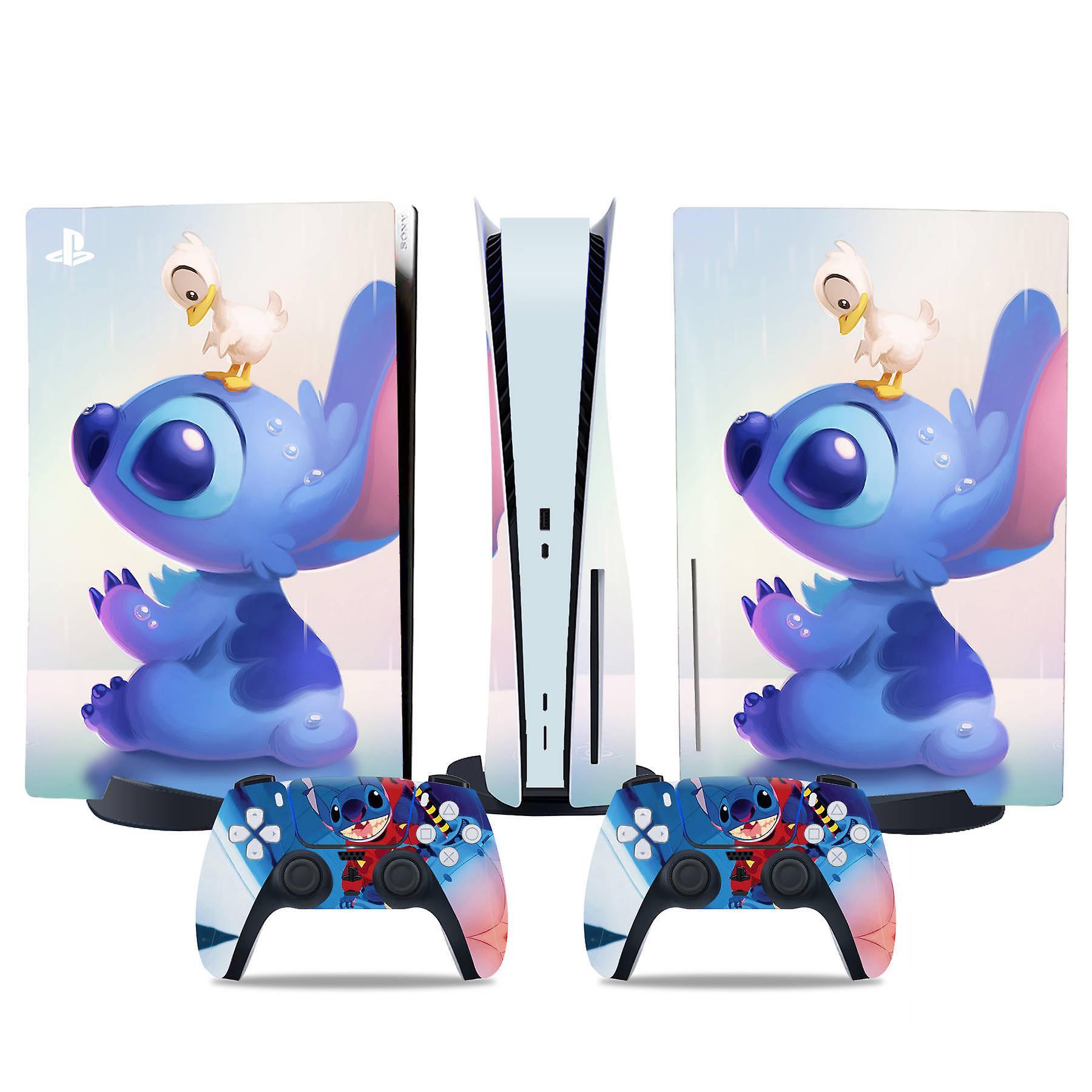 Ubiuo PS5 optical drive version sticker, cool PS5 skin,controller handle,for PS5 console and controller,Adorable Sticker,Cute skin,Cartoon anime,Li...