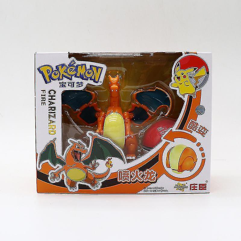 Wfuo Deformed Pikachu Doll Pokeball Children's Toy Gift Deformed Toys Charizard