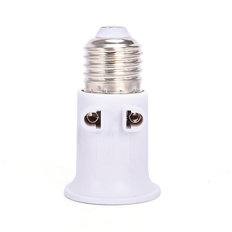 Shanghai Yiting Trading Co Ltd PBT Fireproof E27 Bulb Adapter Lamp Holder Base Socket Conversion with EU Plug White