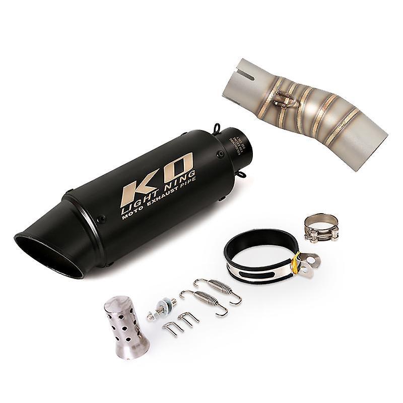 Muggyz 51mm For Cfmoto 450sr 2022 Motorcycle Exhaust Tail Mid Link Pipe Escape Muffler Stainless Steel Slip On Removable Db Killer 300MM