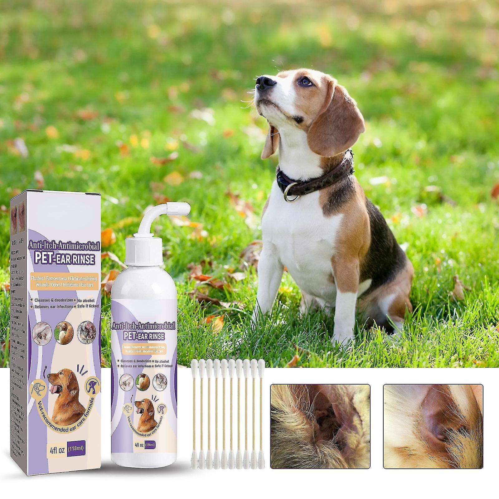 Tianzun Pet Ear Cleaner Dog Cat Ear Cleaner Helps Itchy Ears Wash Away Wax, Dirt And Clean Stinky Ears,pet Ear Cleaning Supply