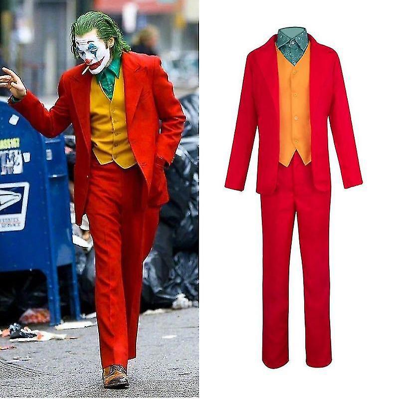 Tigernu Clown Joker Phoenix Arthur Fleck Cosplay Costumes Anime Figure Halloween Costumes Role Playing Clothing Suit Mask Uniform Wig Clown Joker L