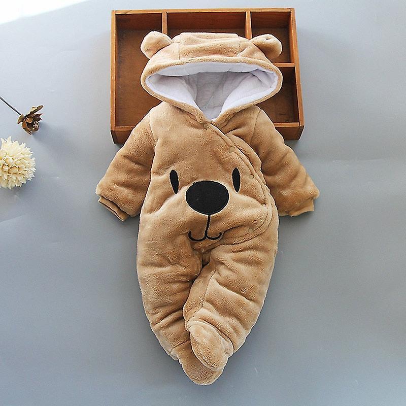 Slowmoose Baby / Cartoon Bear Jumpsuit, Cute Winter Clothing brown-771 6M