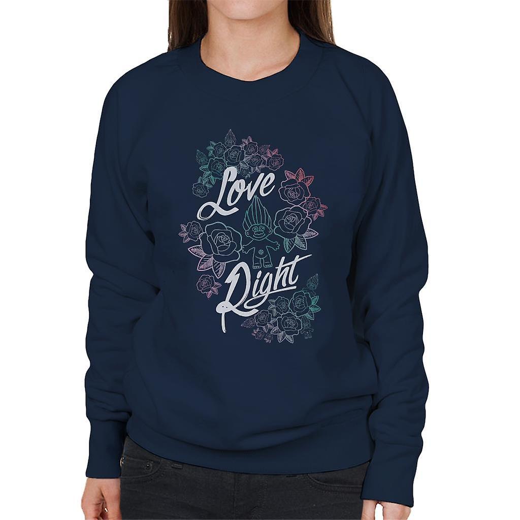 Trolls Love Right Women's Sweatshirt Navy Blue X-Large