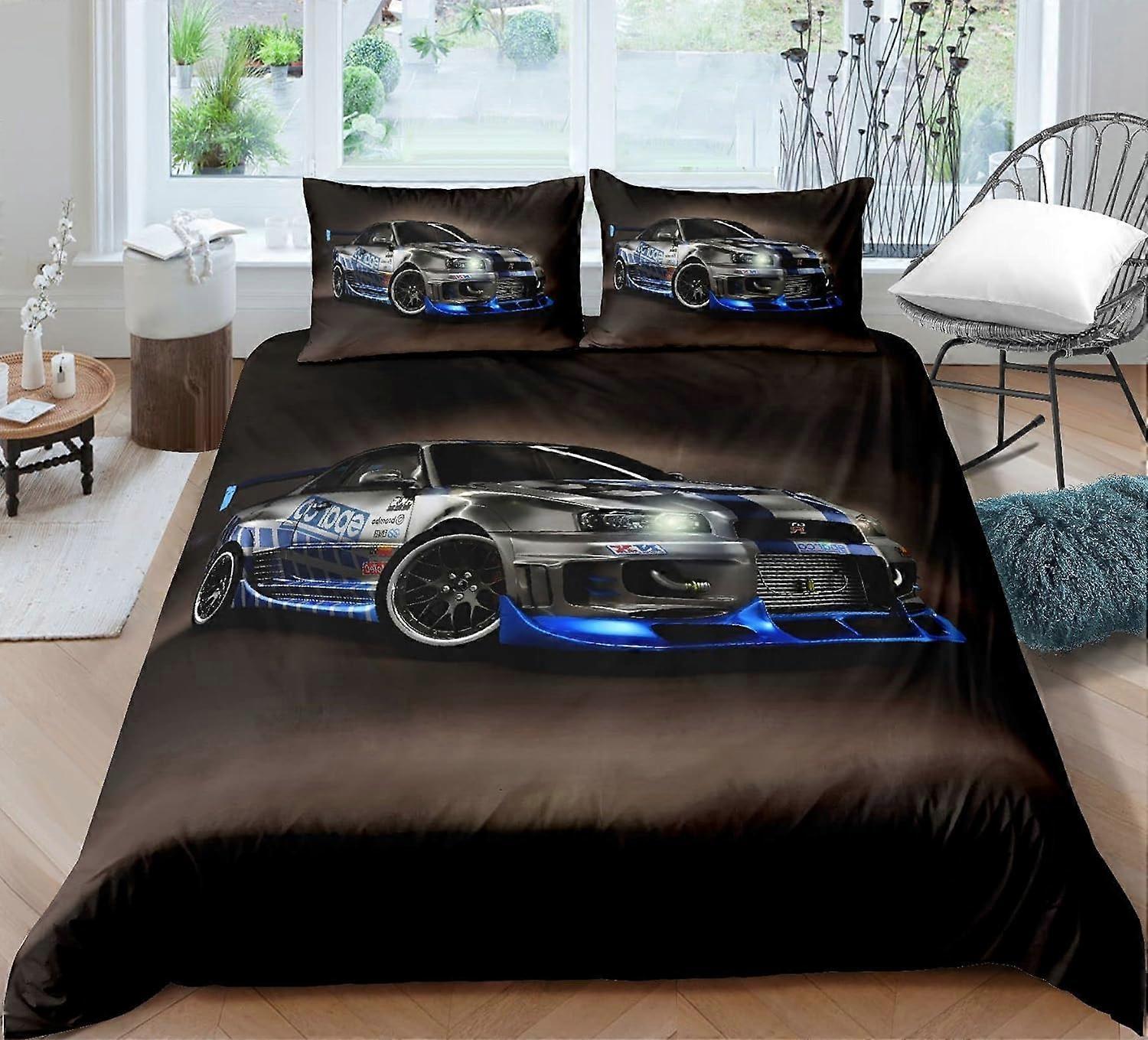 Kerota Sports Car Bedding Set Single Double Duvet Cover Bedding Single135x200cm