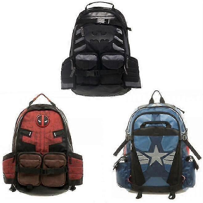 Qazsdxw Deadpool Backpack Captain America Batman School Bag