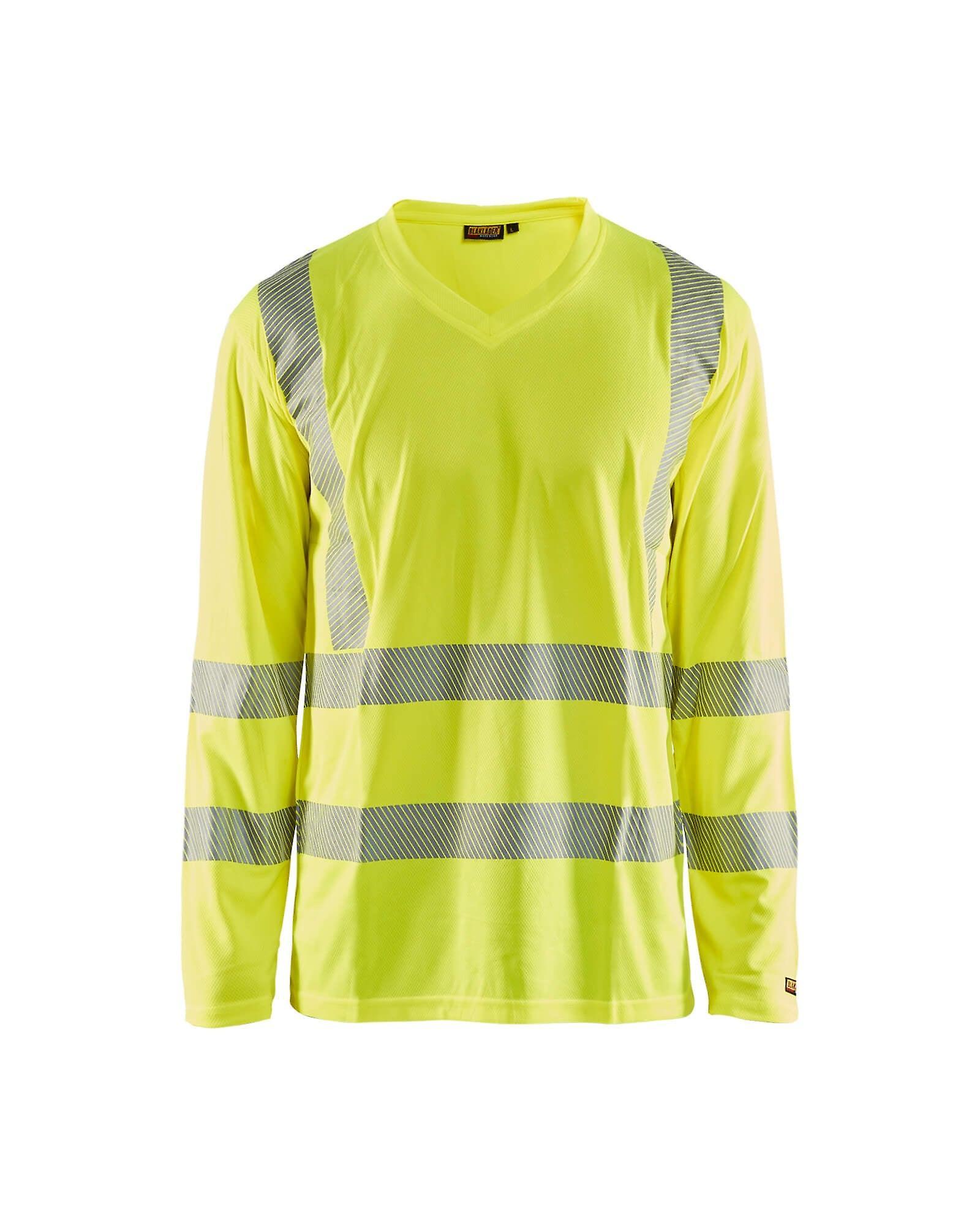 Blaklader 3385 hi-vis long-sleeve t-shirt - mens (33851013) Yellow L