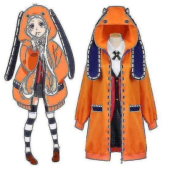 Cryin Anime Kakegurui Yomotsuki Runa Costume Jk School Girls Uniform Hoodie-1 150cm