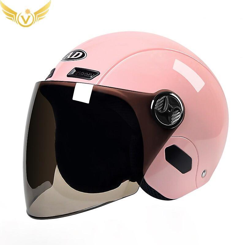 Electric Women Motoctcle Helmet Moped Helmets With Visors Pink Summer For Vespa Bicycle Men Bike Motorcycle Open Face Safety Cap    Motorcycle Helm...