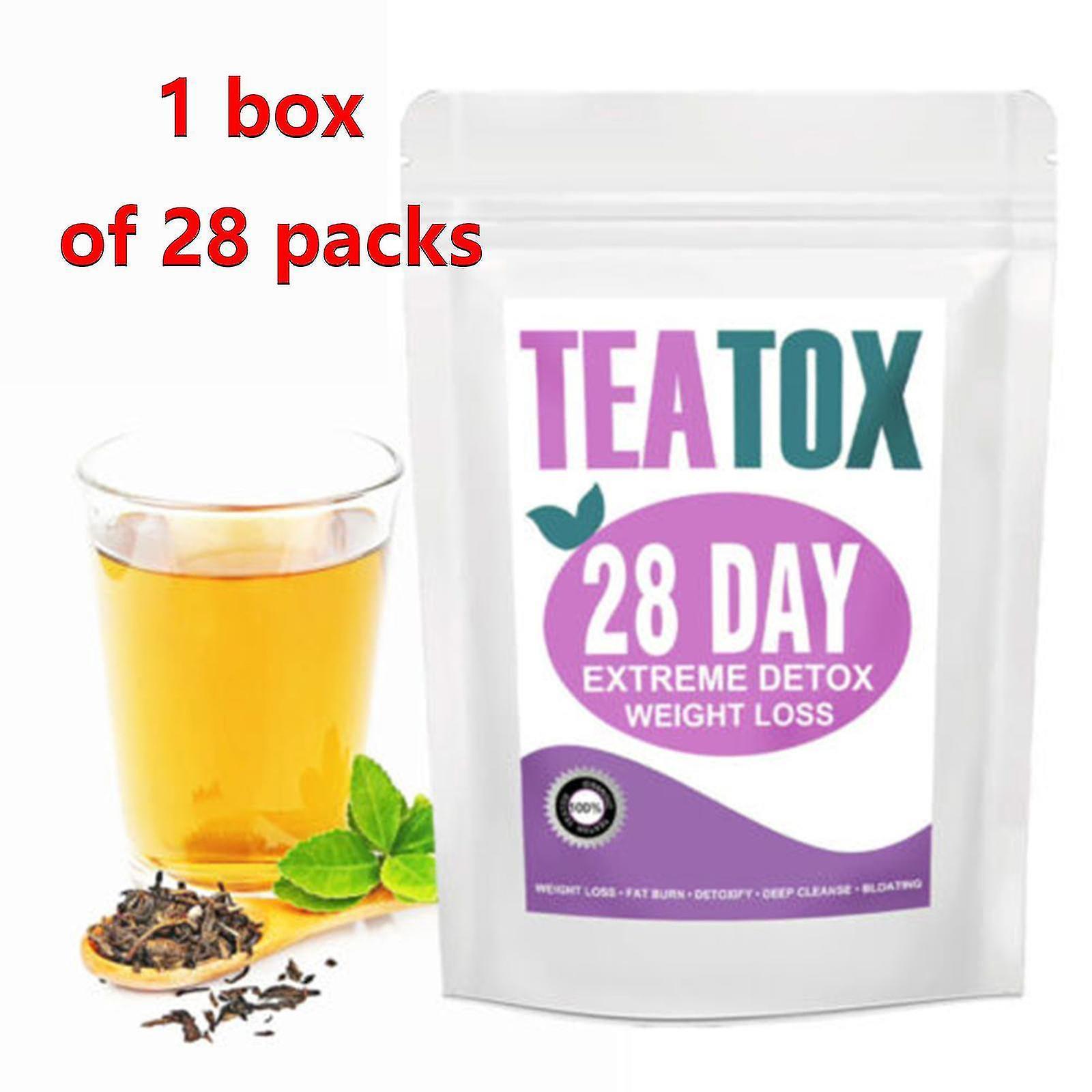 Aswei Colon Cleansing Detox Tea Set Slimming Tea Slimming Herbal Tea Fat Burning 28 Days Tea 1 box of 28 packs