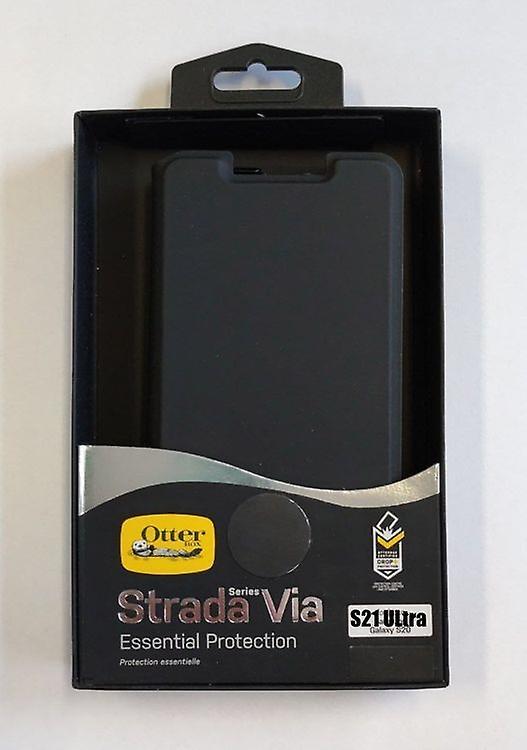 OtterBox Strada Via Series Folio Case for Samsung Galaxy S21 Ultra 5G - Black