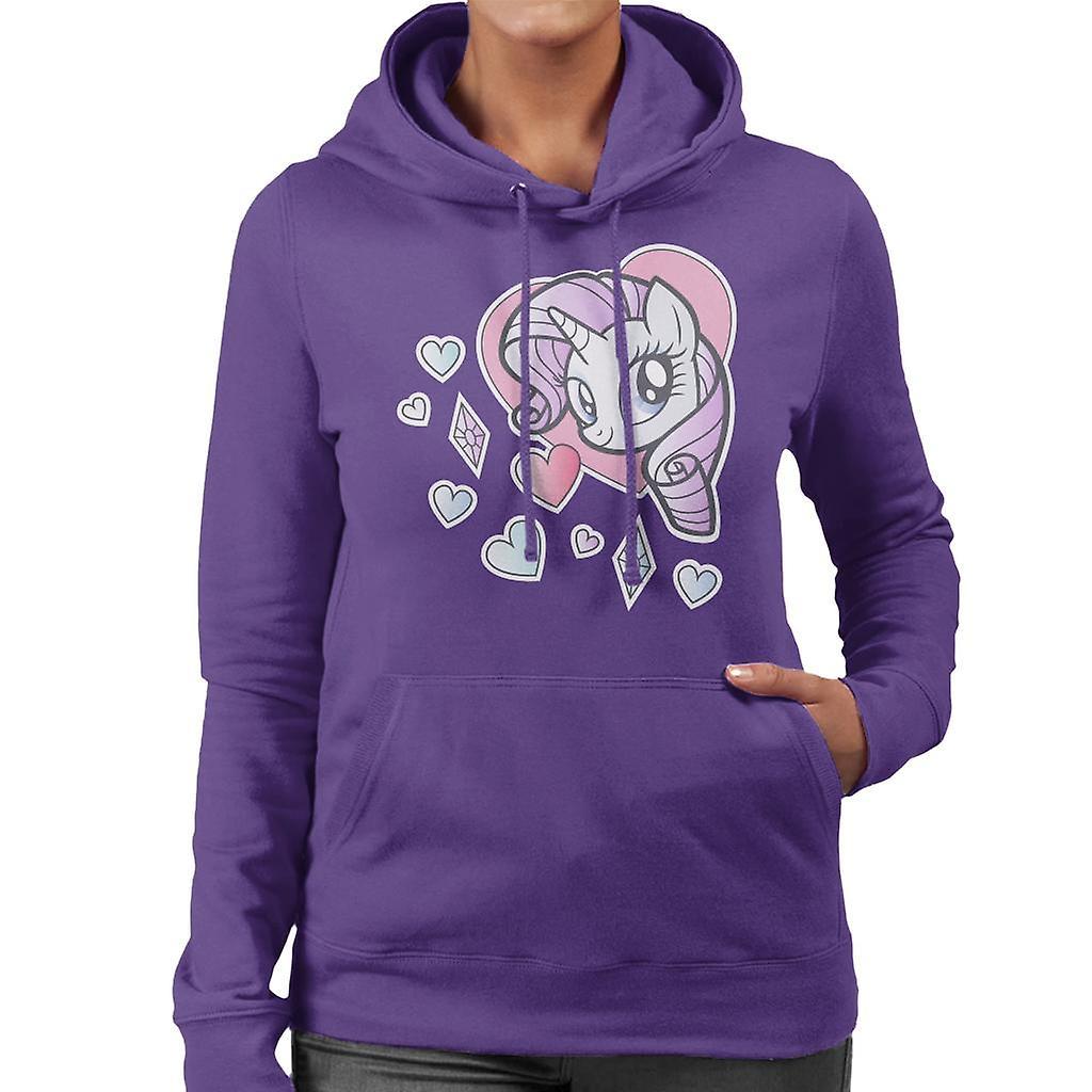 My Little Pony Rarity Heart Women's Hooded Sweatshirt Purple Large