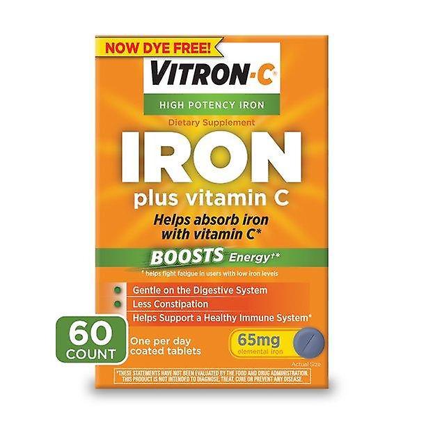 Vitron-c High Potency Iron Supplement With 125 Mg Vitamin C, 60 Count