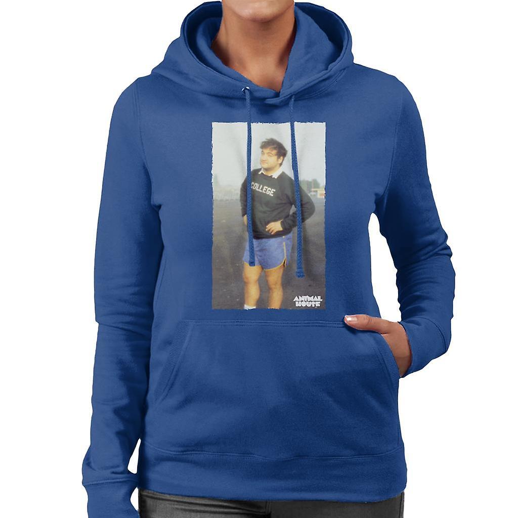 Animal House John Bluto Blutarsky Posing Women's Hooded Sweatshirt Royal Blue Small