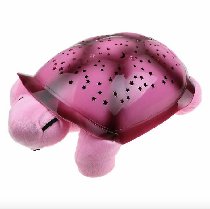 Ruili Little Tortoise Bedroom Led Tortoise Night Light Starry Sky Projection Lamp With Music pink