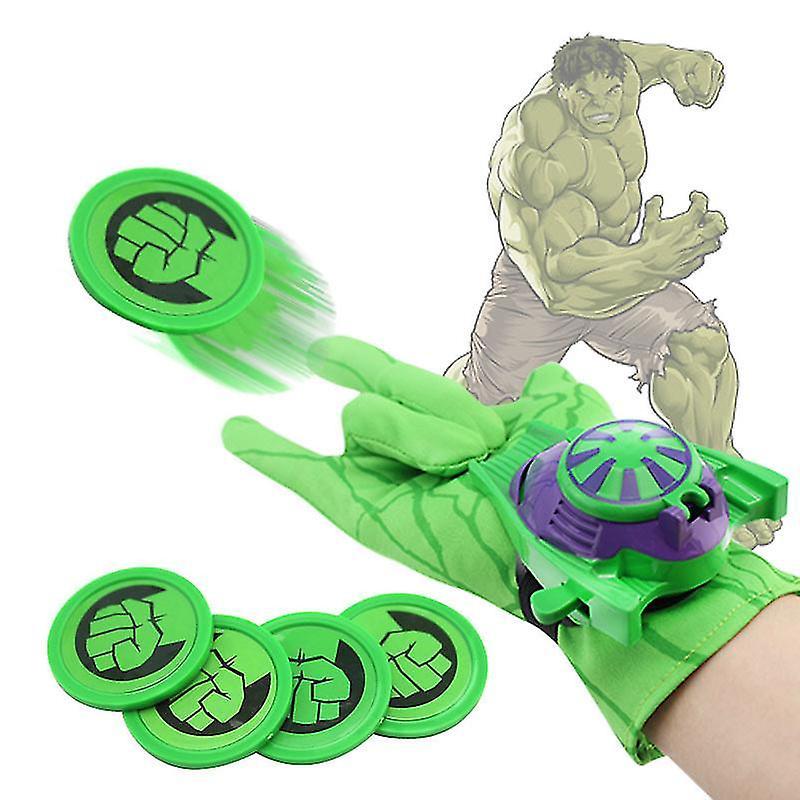 Mylight Kids Boys Spiderman Cosplay Glove + Transmitter Web Shooter Web Slinger Launchers Glove Set Gift Hulk